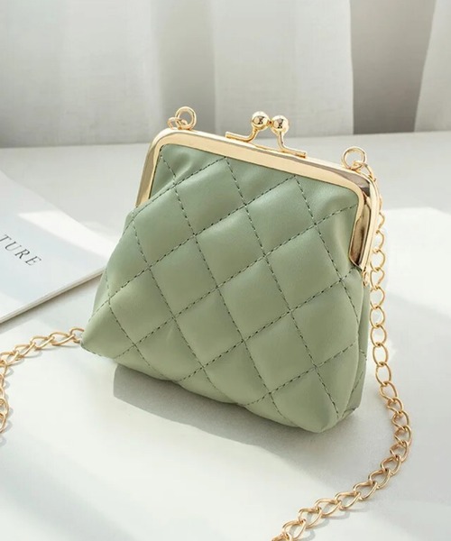 TONE SELECT GOODS（トーンセレクトグッズ）の「urbanfemine./がま口ミニショルダーバッグ U7211（ショルダーバッグ・レディース・ホワイト系2/ホワイト系1/グレー/ブラック系2/ピンク/グリーン/ブラック系1・FREE）」の6枚目の写真