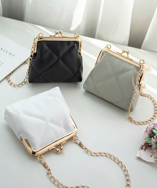 TONE SELECT GOODS（トーンセレクトグッズ）の「urbanfemine./がま口ミニショルダーバッグ U7211（ショルダーバッグ・レディース・ホワイト系2/ホワイト系1/グレー/ブラック系2/ピンク/グリーン/ブラック系1・FREE）」の19枚目の写真