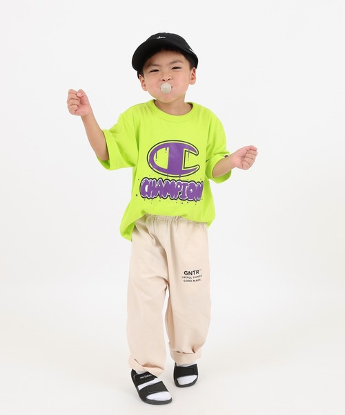 Champion(チャンピオン)の「Champion/チャンピオン SHORT SLEEVE T-SHIRT(Tシャツ/カットソー・キッズ・フレッシュイエロー/ホワイト/グレー・120/140/130)」の2枚目の写真