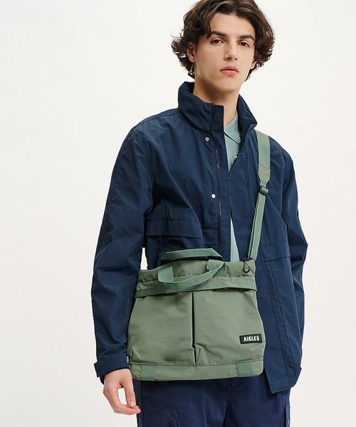 AIGLE（エーグル）の「パッカブル 2way ショルダーバッグ（ショルダーバッグ・レディース・ベージュ/グリーン/ブラック・FREE）」の3枚目の写真