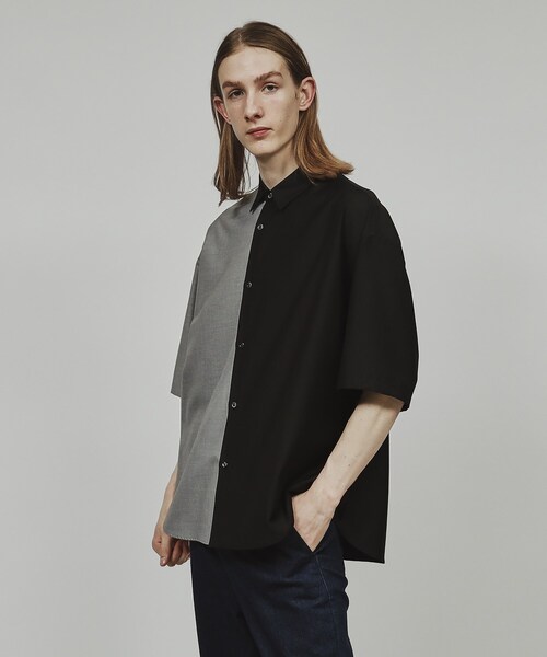 tk.TAKEO KIKUCHI(ティーケータケオキクチ)の「◆TR半袖シャツ(シャツ/ブラウス・メンズ・ブルー/ブラック系4/ホワイト系5/ベージュ/ホワイト/ブラック・03/02/04/01)」の5枚目の写真