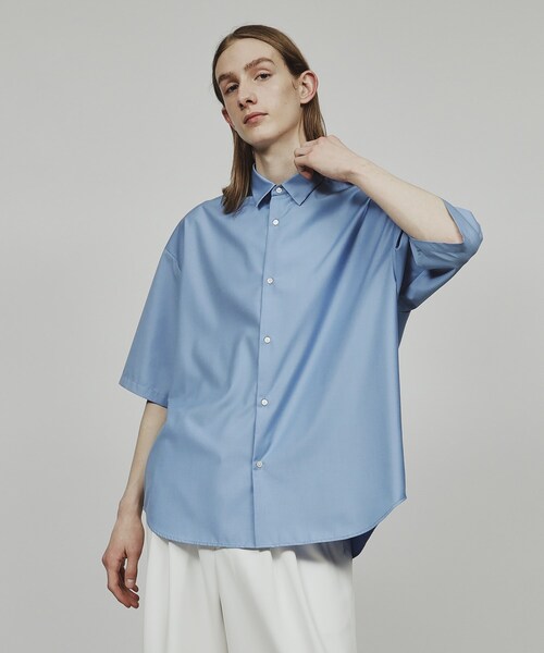 tk.TAKEO KIKUCHI(ティーケータケオキクチ)の「◆TR半袖シャツ(シャツ/ブラウス・メンズ・ブルー/ブラック系4/ホワイト系5/ベージュ/ホワイト/ブラック・03/02/04/01)」の6枚目の写真