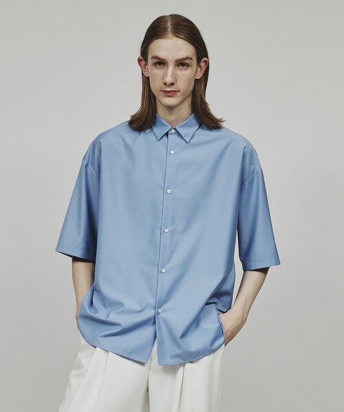 tk.TAKEO KIKUCHI(ティーケータケオキクチ)の「◆TR半袖シャツ(シャツ/ブラウス・メンズ・ブルー/ブラック系4/ホワイト系5/ベージュ/ホワイト/ブラック・03/02/04/01)」の8枚目の写真