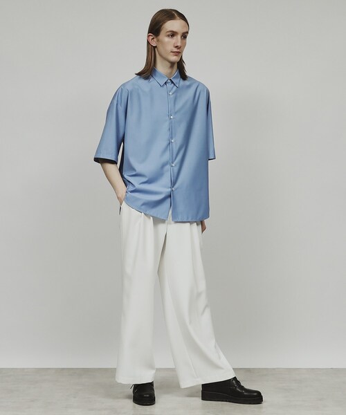 tk.TAKEO KIKUCHI(ティーケータケオキクチ)の「◆TR半袖シャツ(シャツ/ブラウス・メンズ・ブルー/ブラック系4/ホワイト系5/ベージュ/ホワイト/ブラック・03/02/04/01)」の9枚目の写真