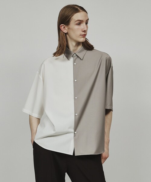 tk.TAKEO KIKUCHI(ティーケータケオキクチ)の「◆TR半袖シャツ(シャツ/ブラウス・メンズ・ブルー/ブラック系4/ホワイト系5/ベージュ/ホワイト/ブラック・03/02/04/01)」の11枚目の写真