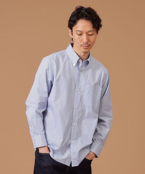OLD FENDI 幾何学模様 ボタンアップシャツ 42 OLD FENDI 幾何学模様 ボタンアップシャツ 42
