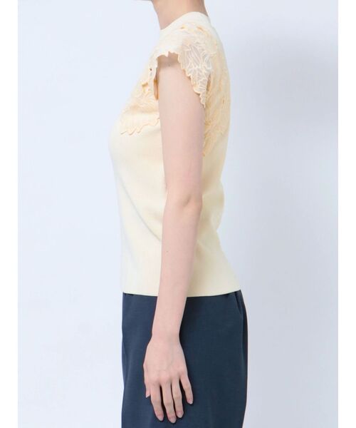 LAGUNAMOON（ラグナムーン）の「メッシュエンブロイダリーニットプルオーバー（ニット/セーター・レディース・ブルー/ブラック/アイボリー・FREE）」の7枚目の写真