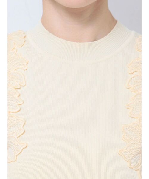 LAGUNAMOON（ラグナムーン）の「メッシュエンブロイダリーニットプルオーバー（ニット/セーター・レディース・ブルー/ブラック/アイボリー・FREE）」の9枚目の写真