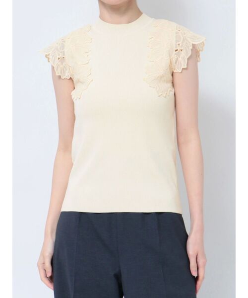 LAGUNAMOON（ラグナムーン）の「メッシュエンブロイダリーニットプルオーバー（ニット/セーター・レディース・ブルー/ブラック/アイボリー・FREE）」の19枚目の写真