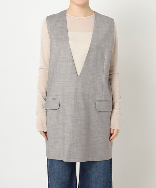 美品PlageプラージュWOオーバーベスト　グレー 24AW Plage WOオーバーベスト グレー plage（プラージュ）の「WO