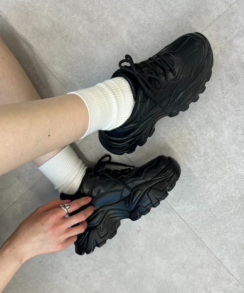 CIAOPANIC TYPY（チャオパニックティピー）の「【カルラク】ダッドスニーカー（スニーカー・レディース・ホワイト/ブラック・SMALL/LARGE/MEDIUM）」の5枚目の写真