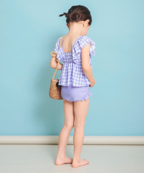 BRANSHES（ブランシェス）の「【水着 / SWIM】フリルタンキニ（水着・キッズ・ライトグリーン/イエロー/ラベンダー/ブラック/フューシャピンク/サーモンピンク/カラフル/エメラルド・130/120/140/100/150/110）」の18枚目の写真