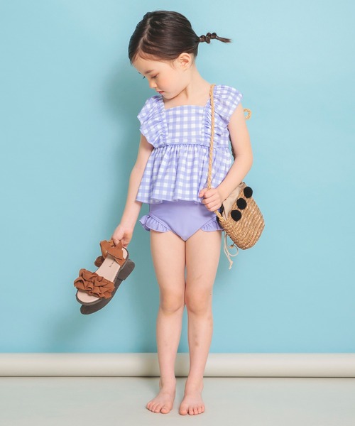 BRANSHES（ブランシェス）の「【水着 / SWIM】フリルタンキニ（水着・キッズ・ライトグリーン/イエロー/ラベンダー/ブラック/フューシャピンク/サーモンピンク/カラフル/エメラルド・130/120/140/100/150/110）」の19枚目の写真