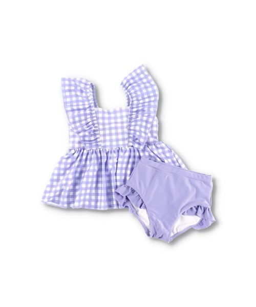 BRANSHES（ブランシェス）の「【水着 / SWIM】フリルタンキニ（水着・キッズ・ライトグリーン/イエロー/ラベンダー/ブラック/フューシャピンク/サーモンピンク/カラフル/エメラルド・130/120/140/100/150/110）」の22枚目の写真