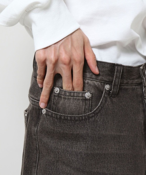 3.3 Field Trip （3.3フィールドトリップ）の「3.3 Field Trip／ダブルニーパッチワークデニム 2106702（デニムパンツ・メンズ・ブラック/ブルー・LARGE/MEDIUM）」の8枚目の写真