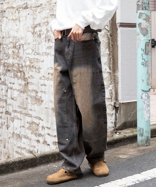 3.3 Field Trip （3.3フィールドトリップ）の「3.3 Field Trip／ダブルニーパッチワークデニム 2106702（デニムパンツ・メンズ・ブラック/ブルー・LARGE/MEDIUM）」の22枚目の写真