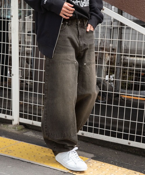 3.3 Field Trip （3.3フィールドトリップ）の「3.3 Field Trip／ダブルニーパッチワークデニム 2106702（デニムパンツ・メンズ・ブラック/ブルー・LARGE/MEDIUM）」の17枚目の写真