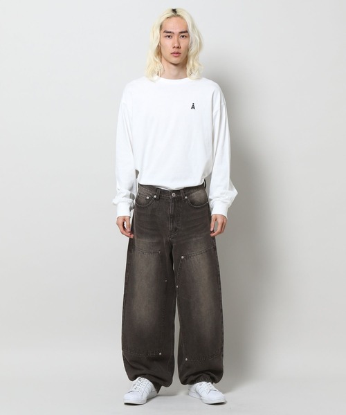 3.3 Field Trip （3.3フィールドトリップ）の「3.3 Field Trip／ダブルニーパッチワークデニム 2106702（デニムパンツ・メンズ・ブラック/ブルー・LARGE/MEDIUM）」の15枚目の写真