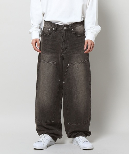 3.3 Field Trip （3.3フィールドトリップ）の「3.3 Field Trip／ダブルニーパッチワークデニム 2106702（デニムパンツ・メンズ・ブラック/ブルー・LARGE/MEDIUM）」の14枚目の写真