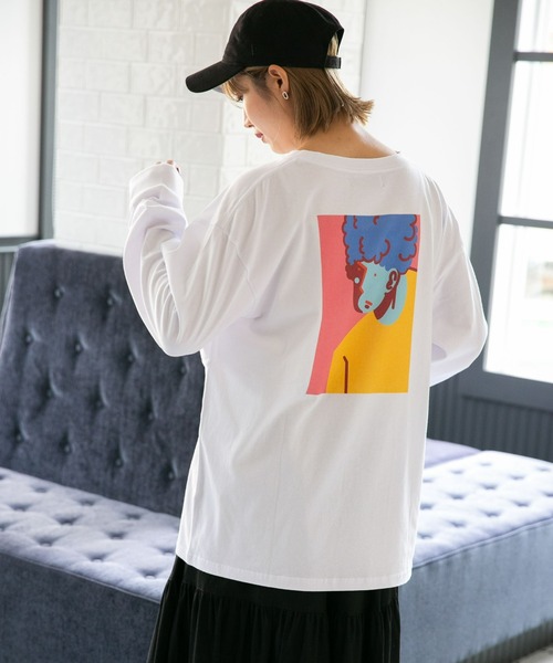 NANO universe(ナノユニバース)の「Eiji×nano・universeプリント 白Tシャツ長袖(Tシャツ/カットソー・メンズ・ホワイト系その他2/ホワイト系その他4/ホワイト系その他5/ホワイト系その他/ホワイト系その他3・XL/S/M/L)」の4枚目の写真