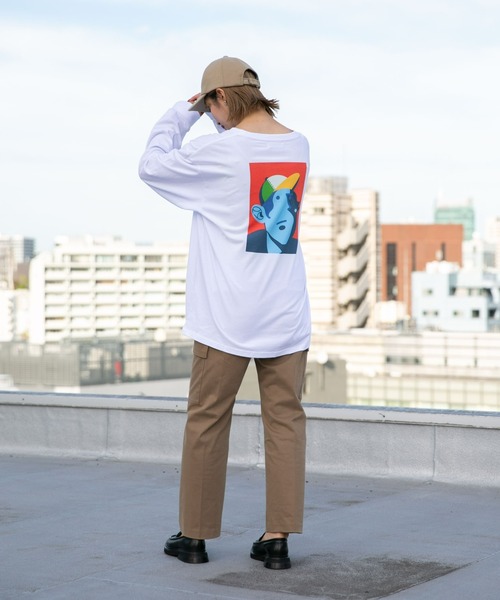 NANO universe(ナノユニバース)の「Eiji×nano・universeプリント 白Tシャツ長袖(Tシャツ/カットソー・メンズ・ホワイト系その他2/ホワイト系その他4/ホワイト系その他5/ホワイト系その他/ホワイト系その他3・XL/S/M/L)」の13枚目の写真