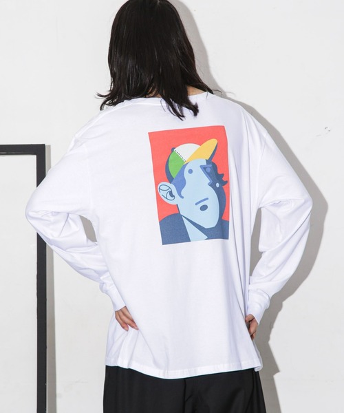 NANO universe(ナノユニバース)の「Eiji×nano・universeプリント 白Tシャツ長袖(Tシャツ/カットソー・メンズ・ホワイト系その他2/ホワイト系その他4/ホワイト系その他5/ホワイト系その他/ホワイト系その他3・XL/S/M/L)」の8枚目の写真