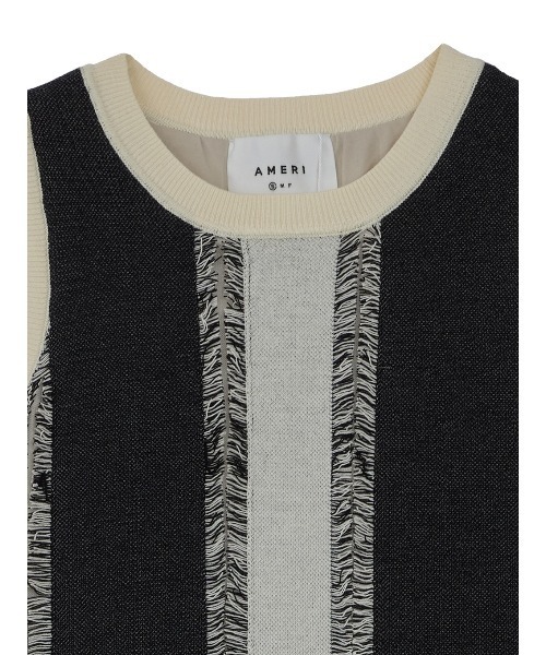 Ameri（アメリ）の「MULTI STRIPE JACQUARD DRESS（ワンピース