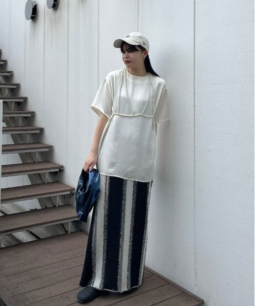 ameri アメリMULTI STRIPE JACQUARD DRESS Ameri（アメリ）の「MULTI STRIPE JACQUARD DRESS（ワンピース