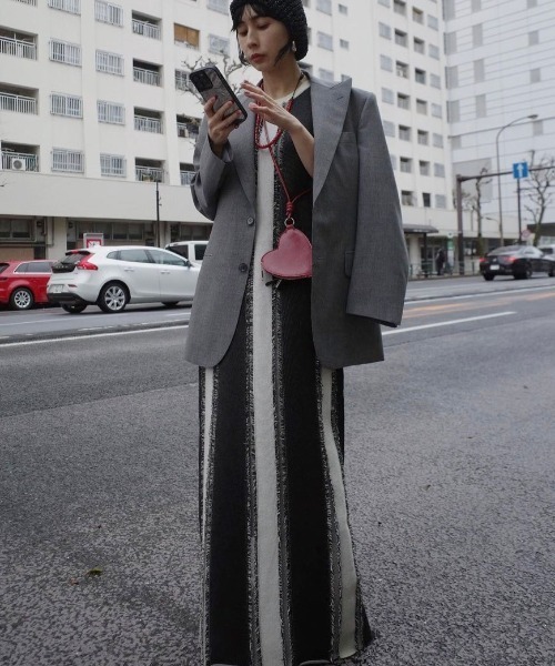 ameri アメリMULTI STRIPE JACQUARD DRESS Ameri（アメリ）の「MULTI STRIPE JACQUARD DRESS（ワンピース