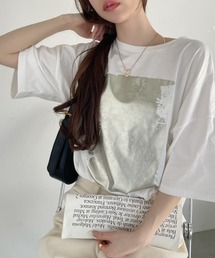 箔プリント ビッグTシャツ