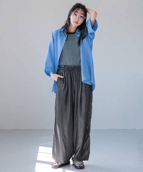 LOWRYS FARM(ローリーズファーム)の「ドライタッチキノウシャツ6S 971195(シャツ/ブラウス・レディース・レッド/アイボリー/チャコールグレー/ブルー・FREE)」の6枚目の写真