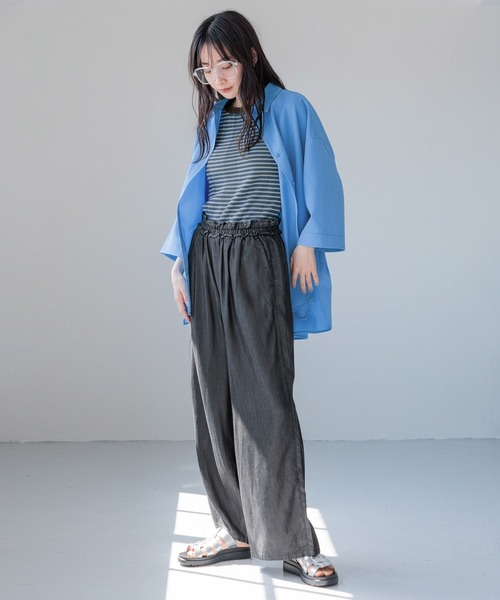 LOWRYS FARM(ローリーズファーム)の「ドライタッチキノウシャツ6S 971195(シャツ/ブラウス・レディース・レッド/アイボリー/チャコールグレー/ブルー・FREE)」の8枚目の写真