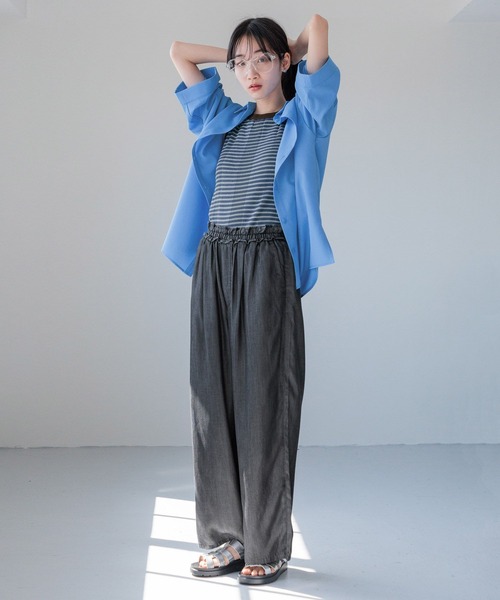 LOWRYS FARM(ローリーズファーム)の「ドライタッチキノウシャツ6S 971195(シャツ/ブラウス・レディース・レッド/アイボリー/チャコールグレー/ブルー・FREE)」の9枚目の写真