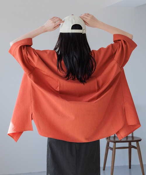 LOWRYS FARM(ローリーズファーム)の「ドライタッチキノウシャツ6S 971195(シャツ/ブラウス・レディース・レッド/アイボリー/チャコールグレー/ブルー・FREE)」の15枚目の写真