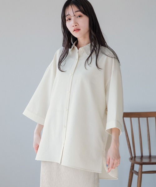 LOWRYS FARM(ローリーズファーム)の「ドライタッチキノウシャツ6S 971195(シャツ/ブラウス・レディース・レッド/アイボリー/チャコールグレー/ブルー・FREE)」の16枚目の写真