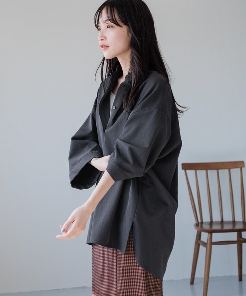 LOWRYS FARM(ローリーズファーム)の「ドライタッチキノウシャツ6S 971195(シャツ/ブラウス・レディース・レッド/アイボリー/チャコールグレー/ブルー・FREE)」の18枚目の写真