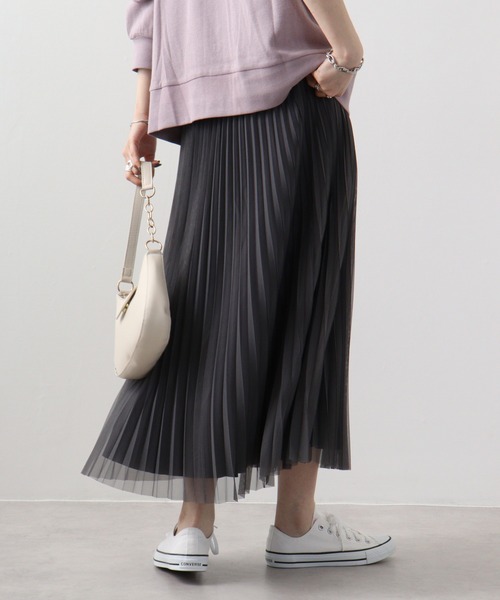 FUNALIVE（ファンアライブ）の「je crois soi プリーツスカート（スカート・レディース・グレー/ベージュ/ブラック・FREE）」の3枚目の写真