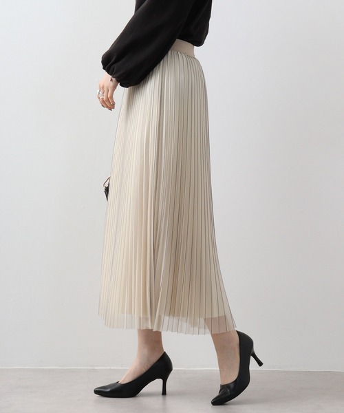 FUNALIVE（ファンアライブ）の「je crois soi プリーツスカート（スカート・レディース・グレー/ベージュ/ブラック・FREE）」の6枚目の写真