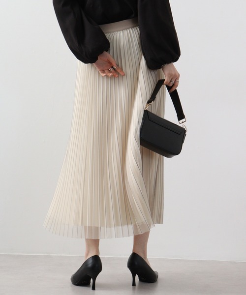 FUNALIVE（ファンアライブ）の「je crois soi プリーツスカート（スカート・レディース・グレー/ベージュ/ブラック・FREE）」の7枚目の写真