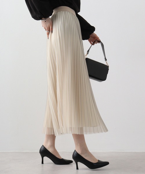 FUNALIVE（ファンアライブ）の「je crois soi プリーツスカート（スカート・レディース・グレー/ベージュ/ブラック・FREE）」の8枚目の写真