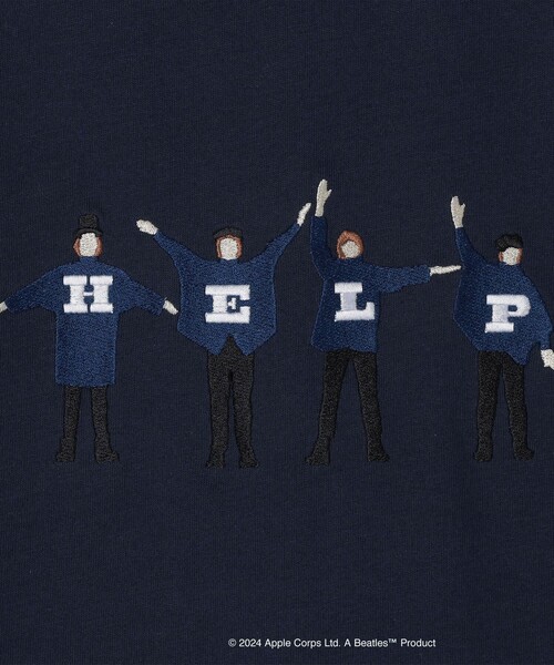 セール】【WEB限定】SHIPS: THE BEATLES エンブロイダリー Tシャツ