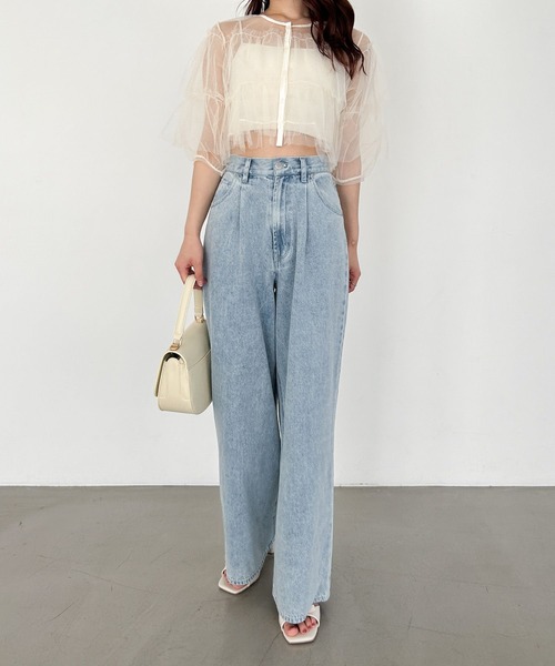 Heather（ヘザー）の「チュールフリルプルオーバー　118744（シャツ/ブラウス・レディース・グレー/ブラック/アイボリー・FREE）」の8枚目の写真