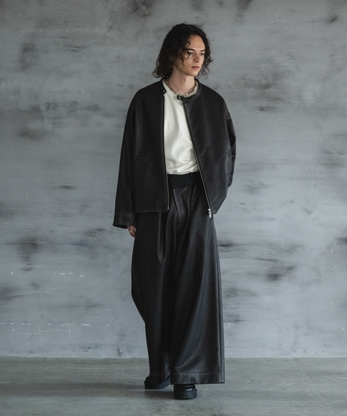 CASPER JOHN（キャスパージョン）の「Slash zip riders/スラッシュジップライダース（ライダースジャケット・メンズ・ブラック/ブラック系その他・X-SMALL/SMALL/MEDIUM/LARGE）」の20枚目の写真