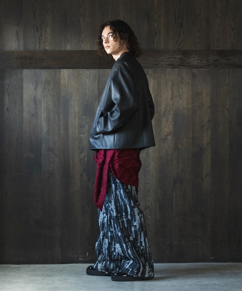 CASPER JOHN（キャスパージョン）の「Slash zip riders/スラッシュジップライダース（ライダースジャケット・メンズ・ブラック/ブラック系その他・X-SMALL/SMALL/MEDIUM/LARGE）」の6枚目の写真