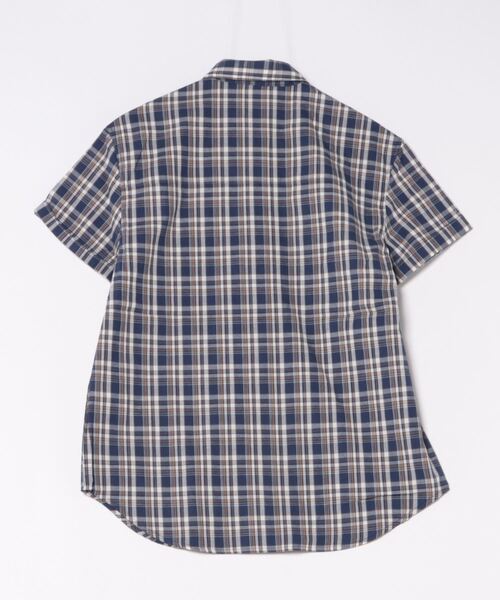 Eddie Bauer(エディーバウアー)の「コットンチェック 半袖シャツ(シャツ/ブラウス・レディース・ネイビー系/グリーン系/イエロー系・S/M/L/XL)」の5枚目の写真