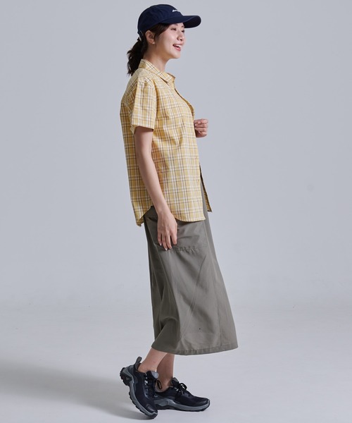 Eddie Bauer(エディーバウアー)の「コットンチェック 半袖シャツ(シャツ/ブラウス・レディース・ネイビー系/グリーン系/イエロー系・S/M/L/XL)」の8枚目の写真