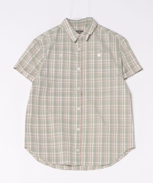 Eddie Bauer(エディーバウアー)の「コットンチェック 半袖シャツ(シャツ/ブラウス・レディース・ネイビー系/グリーン系/イエロー系・S/M/L/XL)」の16枚目の写真