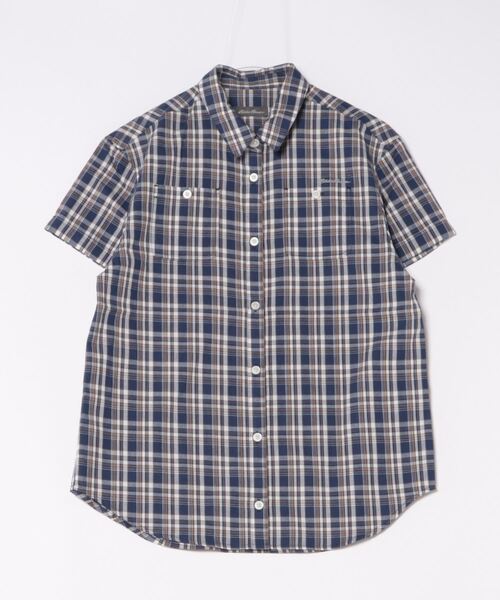 Eddie Bauer(エディーバウアー)の「コットンチェック 半袖シャツ(シャツ/ブラウス・レディース・ネイビー系/グリーン系/イエロー系・S/M/L/XL)」の15枚目の写真