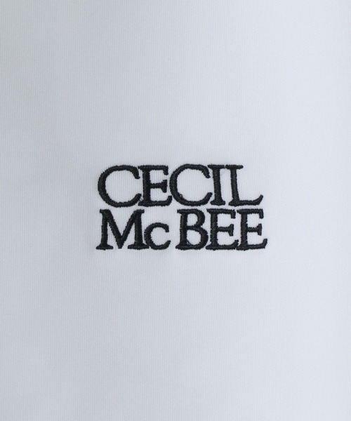 CECIL McBEE(セシルマクビー)の「CECIL McBEE(セシルマクビー)ワンポイントロゴ サイドライン半袖パーカー レディース/プルオーバートップス/フーディー(パーカー・レディース・ブラック/オフホワイト・L/M)」の11枚目の写真