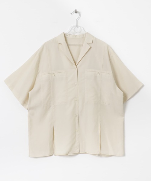 LAATO（ラート）の「open collar shirts（シャツ/ブラウス・レディース・アイボリー/グレー・FREE）」の10枚目の写真